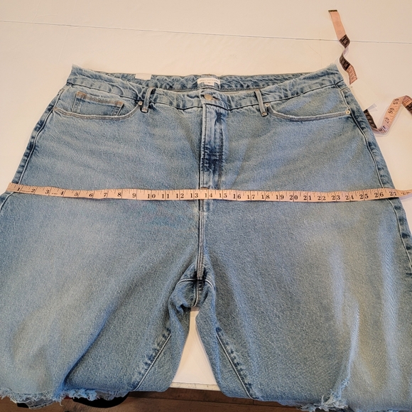 Good American The Weekender High-rise Straight Jean blue Indigo342 Size 22 NEW! - Picture 7 of 14